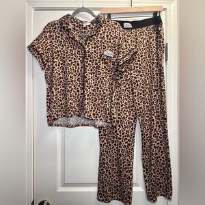 Juicy Couture Leopard Sleepwear matching set Size XL